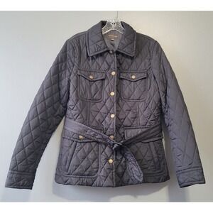 Denverhayes Ladies Black Polyester Fall Jacket with 4 Pockets & Snap Closure Med